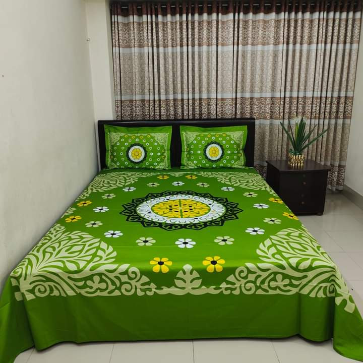 Cotton Design Bedsheet (3pcs Set)